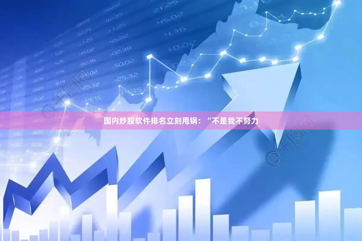 国内炒股软件排名立刻甩锅：“不是我不努力